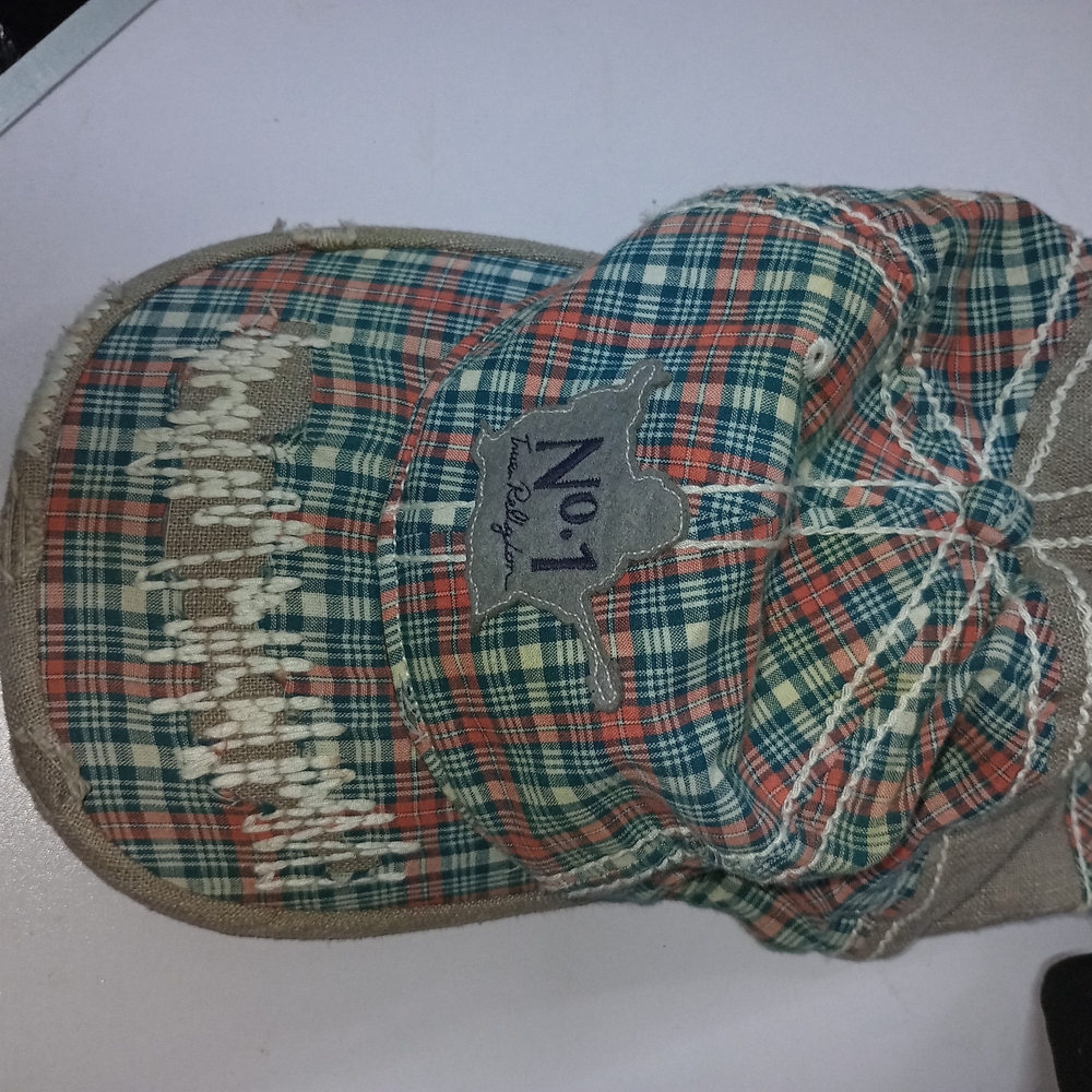 Plaid Distressed Cap